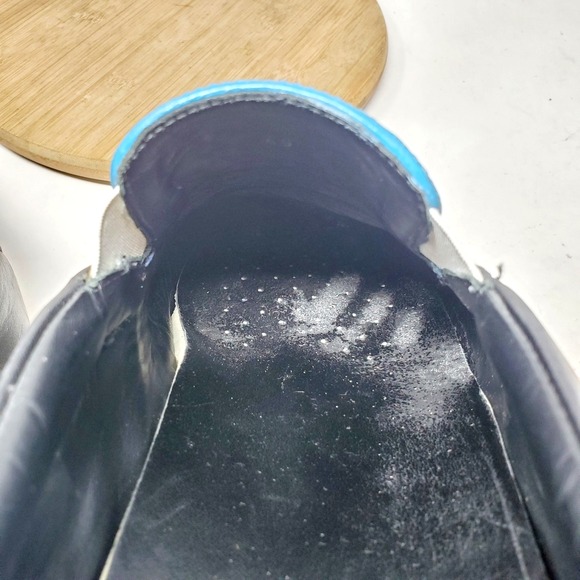 Dsquared2‎ Shoes Mens 45 Blue Woven Black Leather Slip On Casual Sneaker - Picture 13 of 15